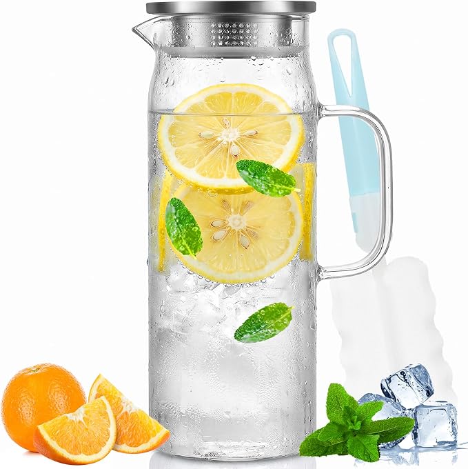Yirilan Glass Pitcher, 1.5liter Glass Pitcher by Yirilan