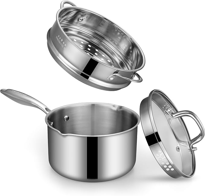 Tri-Ply Stainless Steel Sauce Pan by Cyrosa