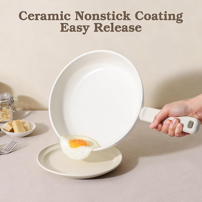 SENSARTE 20Pcs Pots and Pans Set Nonstick, Ceramic Cookware Set Non Stick - Image 3
