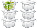 CURTA 6-Pack 1/6 Size 4" Deep NSF Polycarbonate Food Pans | Dishwasher & by CURTA