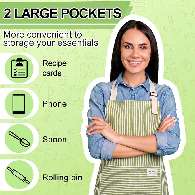 Janmercy 24 Pcs Aprons for Women Men - Image 3