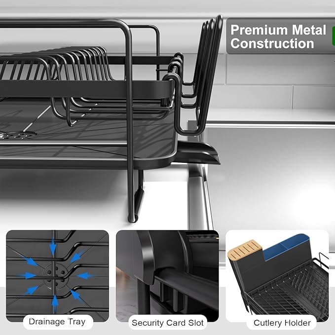 Runnatal Dish Drying Rack Extendable, Large Dish Rack - Image 5