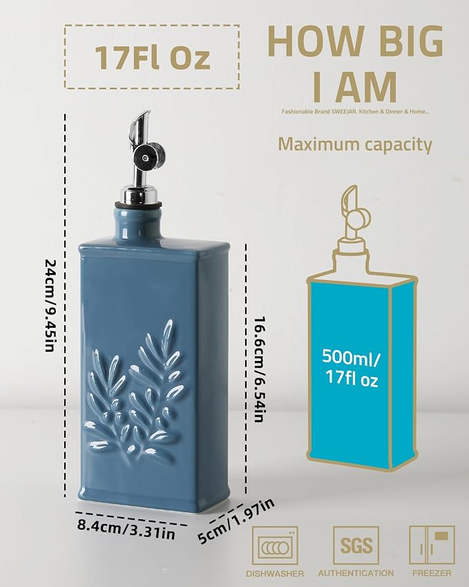 Sweejar Ceramic Olive Oil Dispenser Bottle - Image 2