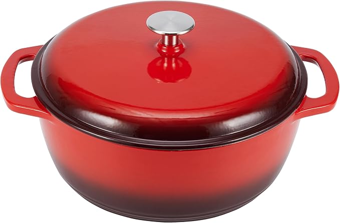 Amazon Basics Enameled Cast Iron Dutch Oven Pot by AmazonBasics