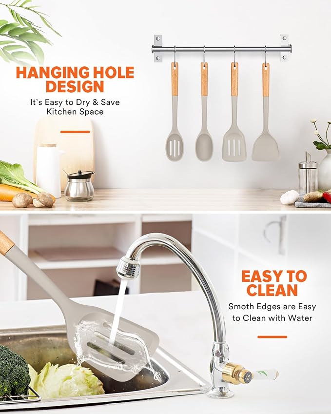 Silicone Cooking Utensils Set, Perfectly Angled - Image 6