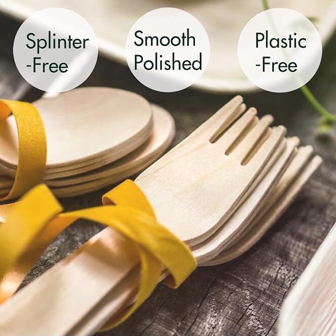 Compostable Wooden Utensils Set - Image 4