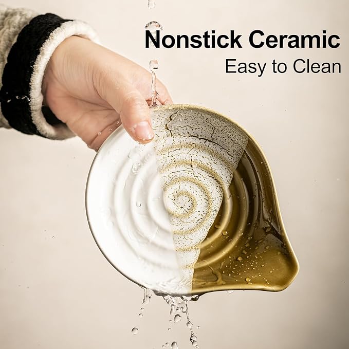 Ceramic Spoon Rest for Stove Top & Kitchen Counter, Large Spoon Holder - Image 4