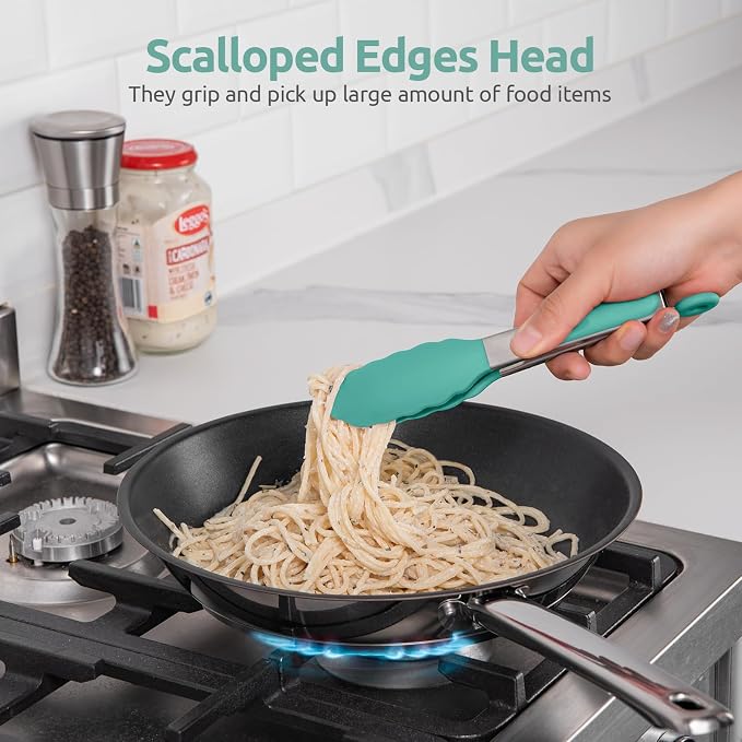 600ºF Heat Resistant Kitchen Tong: U-Taste 7in Silicone Cooking Tong - Image 4