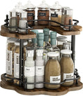 2 Tier Lazy Susan Organizer, 2-Tier Spinning Spice Rack by LIAISIMI
