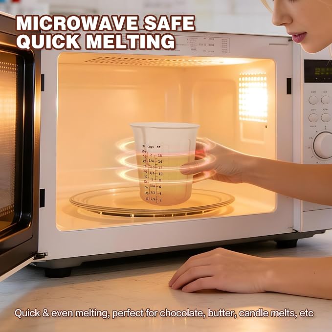 Silicone Measuring Cups Set 125ml + 250ml + 500ml - Image 6
