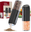 Gravity Electric Salt and Pepper Grinder Set Rechargeable, External Adjustable by Jasee