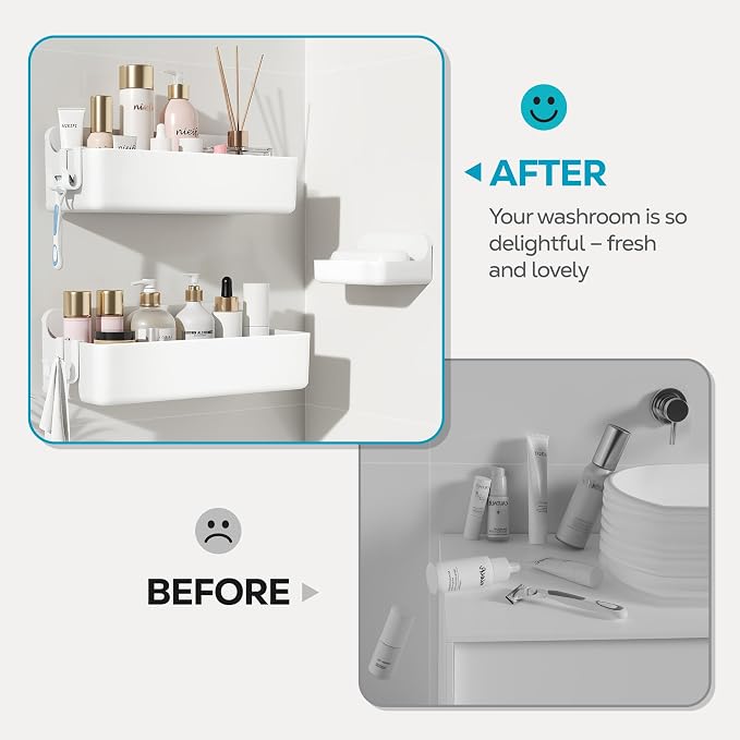 Nieifi Adhesive Wall Shelf, Shower Shelves, Shower Organizer - Image 7