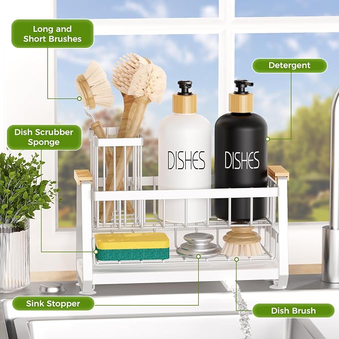 Sponge Holder for Kitchen Sink, Kitchen Sink Caddy - Image 7