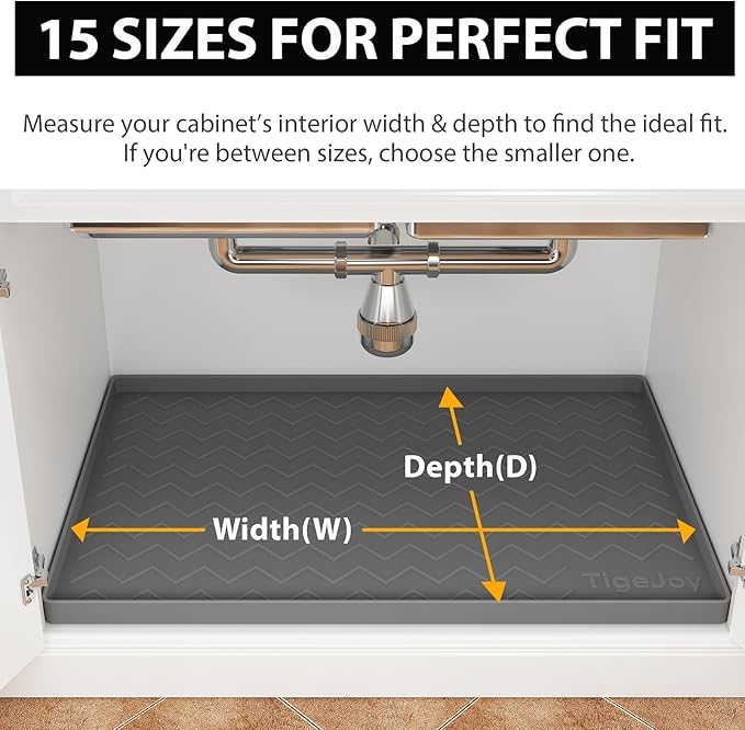 TigeJoy 28" x 19" Under Sink Mats - Image 7