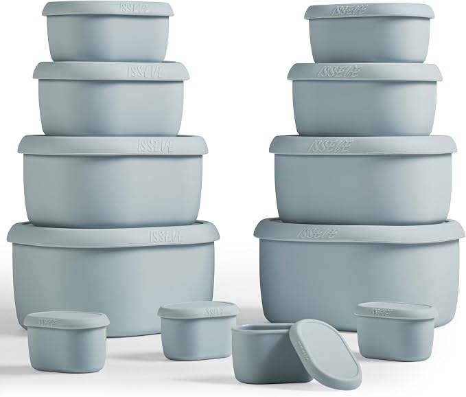 ISSEVE 12Pcs/Set Nesting Silicone Food Storage Containers by ISSEVE