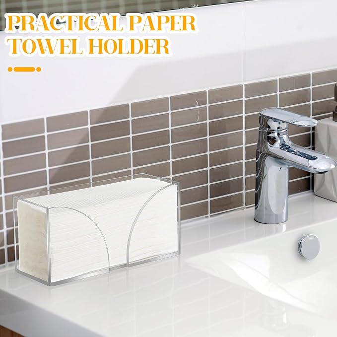 4Pack Clear Paper Towel Dispenser Countertop Acrylic Paper Towel Holder - Image 5
