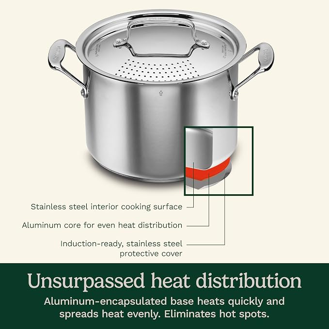 Cuisinart 766S-22 6 Qt. Stainless Steel Pasta Pot w/Straining Cover - Image 3