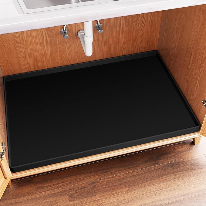 FLATO Waterproof Under Sink Mat 34" x 19" Shelf Liner by Unknown