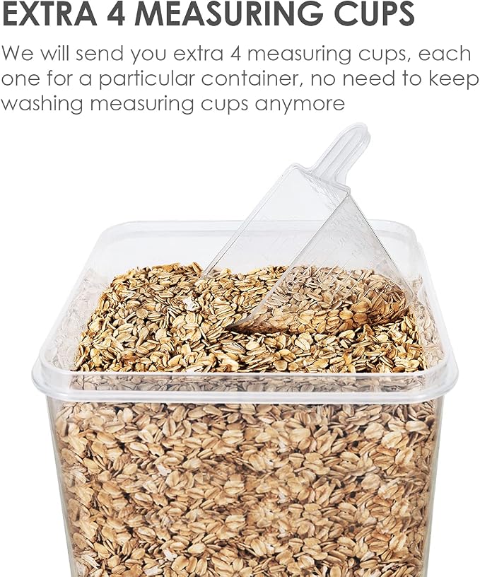 Vtopmart Extra Large Tall Airtight Food Storage Containers, 4 Pieces 5.9qt/6.5L - Image 5