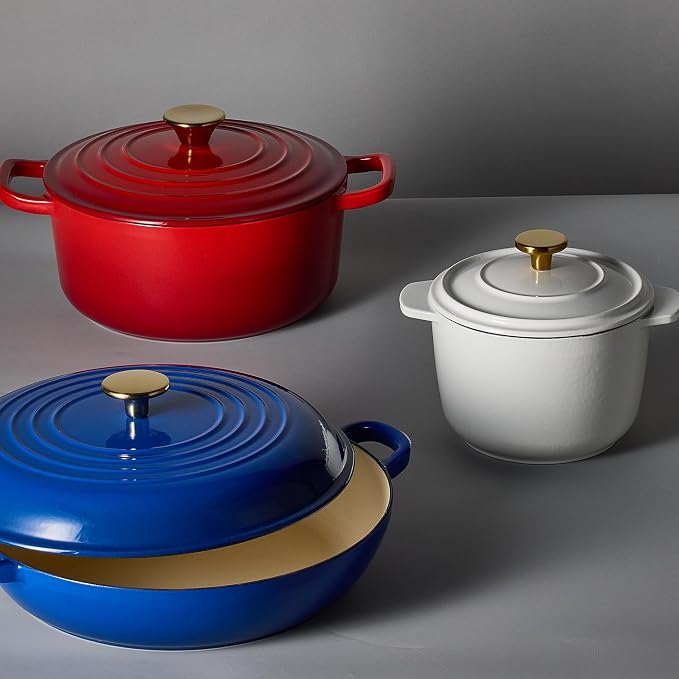 CAROTE 2QT Enameled Cast Iron Dutch Oven Pot - Image 5