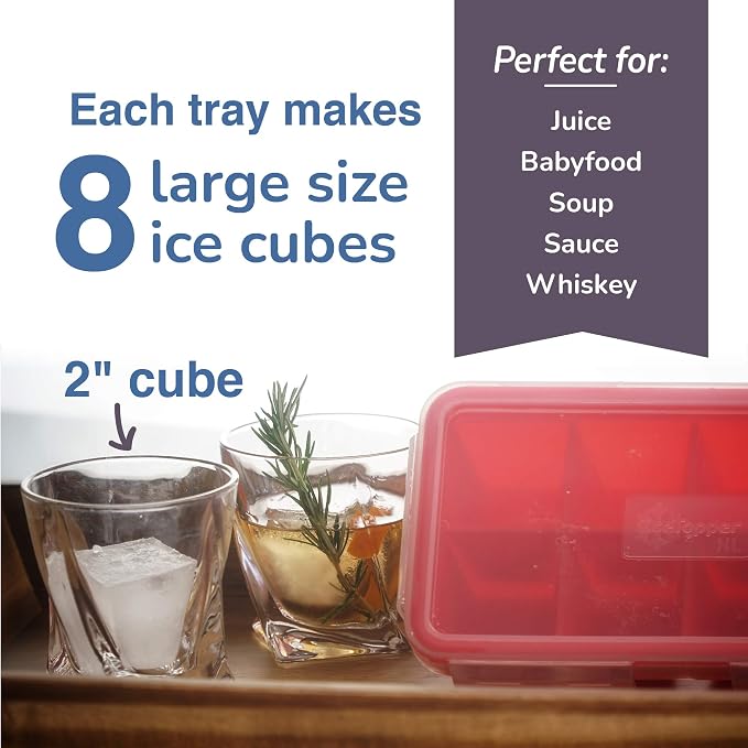 IceTopper Ice Cube Tray with 2 Attached Lids - Image 7