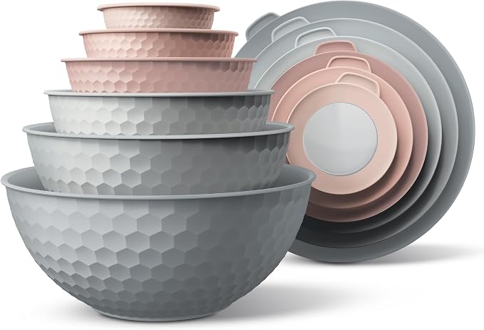 COOK WITH COLOR Mixing Bowls with Lids by CookwithColor
