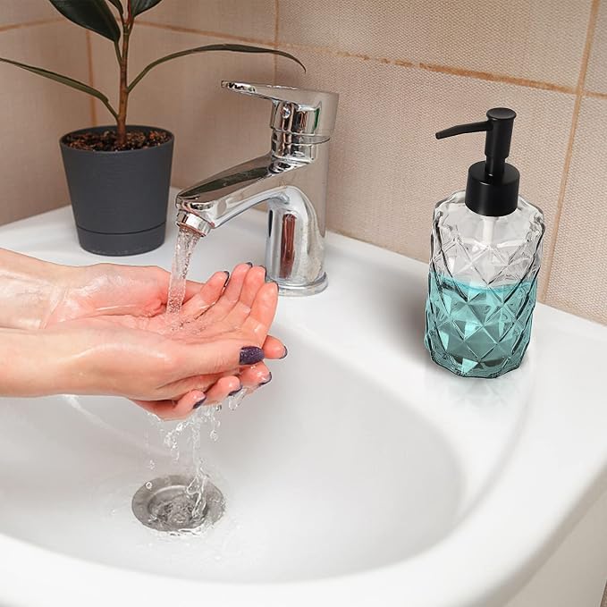 2Pcs Clear Glass Soap Dispenser - Image 6