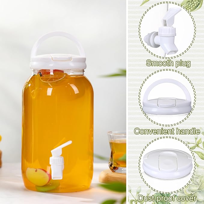 Havawish 2 Pcs 1 Gallon Plastic Beverage Dispenser - Image 5