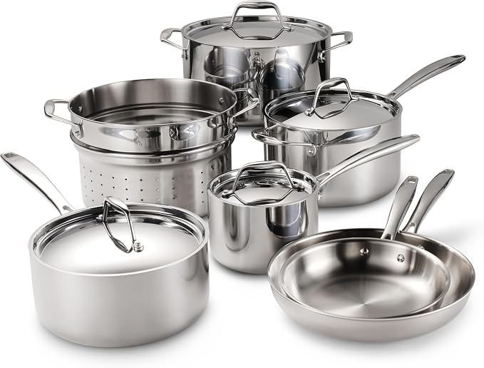 Tramontina Signature Tri-Ply Clad Stainless Steel 11-Piece Cookware Set by Tramontina