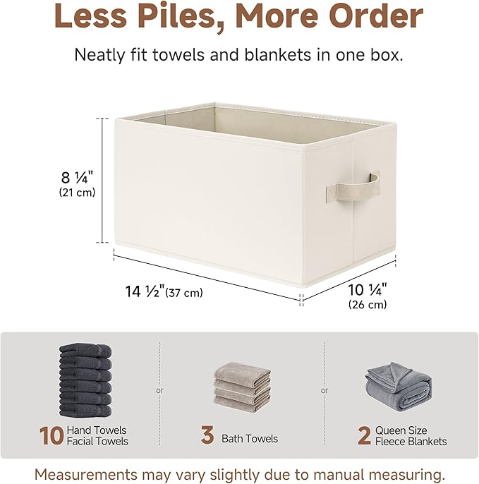 StorageWorks Closet Organizers and Storage Bins, Fabric Storage Baskets - Image 3