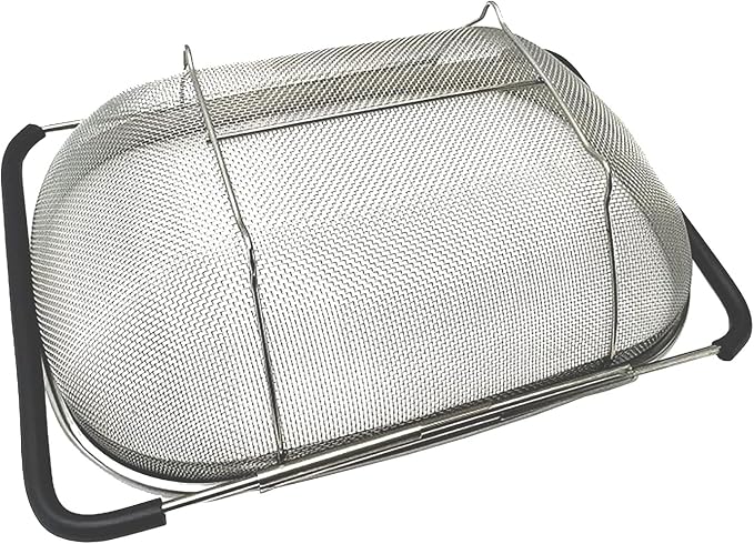 Over The Sink Stainless Steel Oval Colander - Image 4