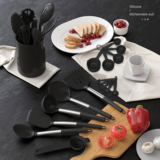 oannao Large Silicone Cooking Utensils Set - Image 8