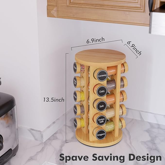 New England Stories Revolving Spice Rack Set - Image 4