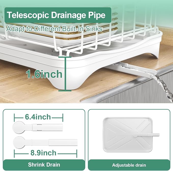 Dish Drying Rack, Two-Tier Dish Drying Rack - Image 5