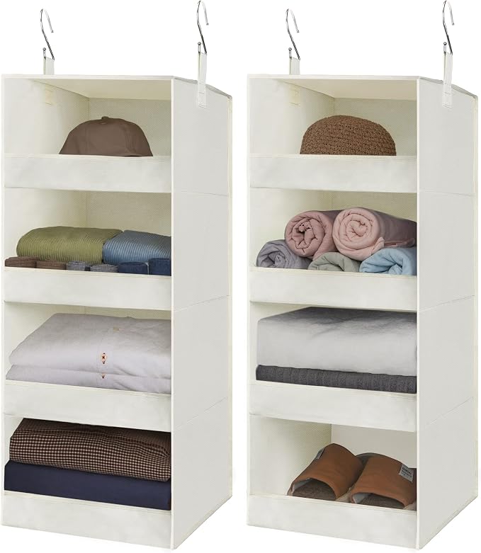 GRANNY SAYS 4-Shelf Hanging Organizer, Closet Hanging Shelves, Space Saver by GRANNYSAYS