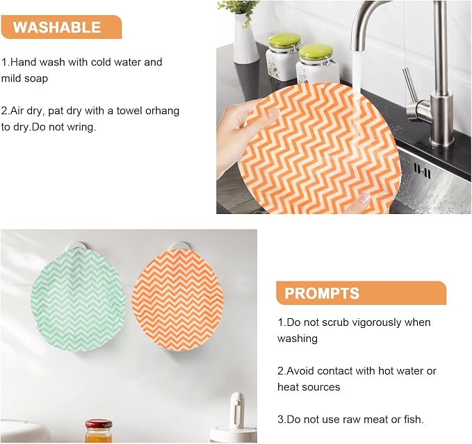 Reusable Bowl Covers for Bread Proofing（2 Large）- Cotton Beeswax Bowl Covers - Image 7