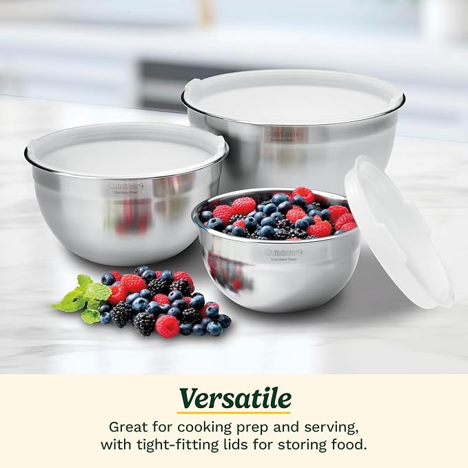 Cuisinart Mixing Bowl Set, Stainless Steel, CTG-00-SMB - Image 2