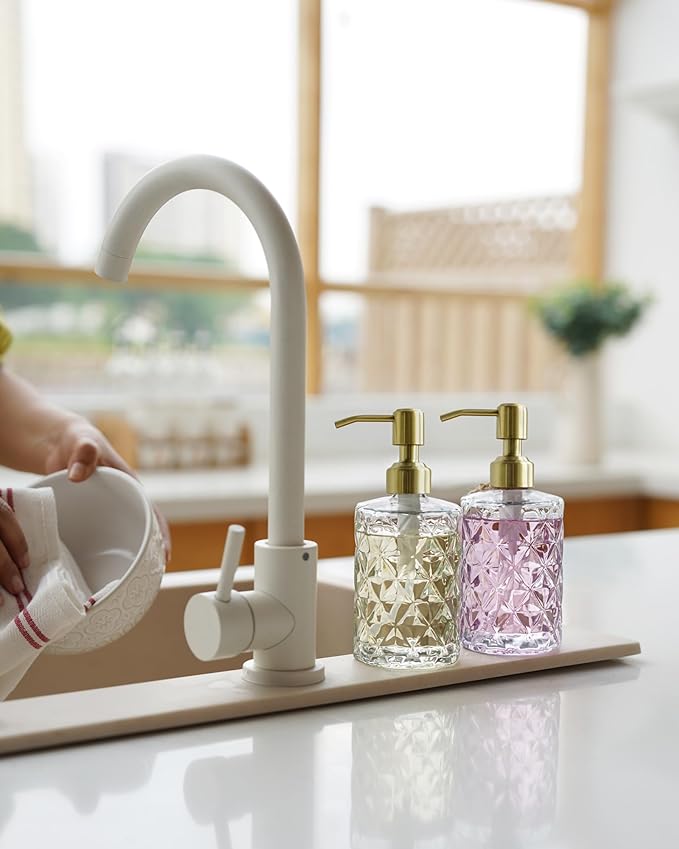 JASAI Diamond Design Glass Soap Dispenser - Image 4