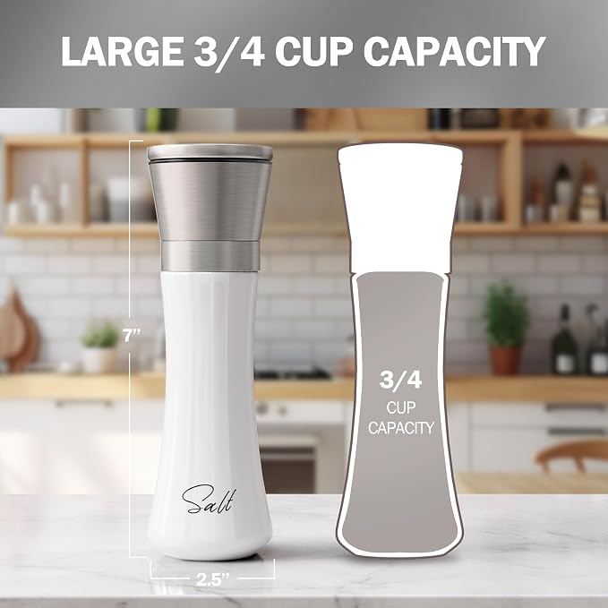 HOME EC Stainless Steel Salt and Pepper Grinder Set of 2 - Image 2