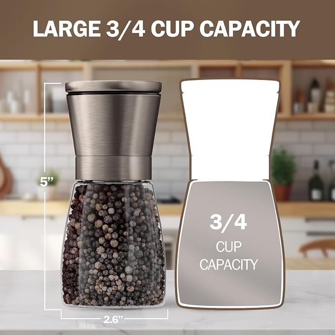Home EC Original Gun Metal Bronze Salt and Pepper Grinder Set of 2 - Image 2