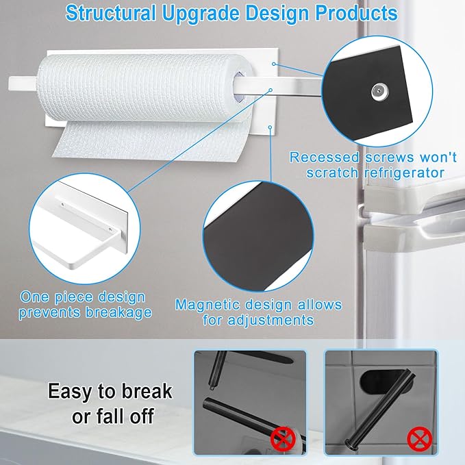 Paper Towel Holder Magnetic, Magnetic Paper Towel Holder - Image 4