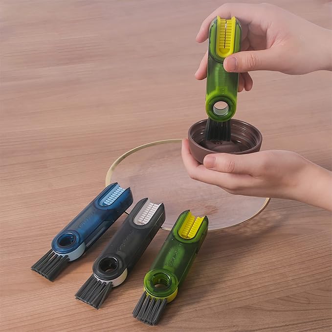 3 in 1 Cup Lid Gap Cleaning Brush Set, Mutipurpose Tiny Silicone Cup Holder - Image 7