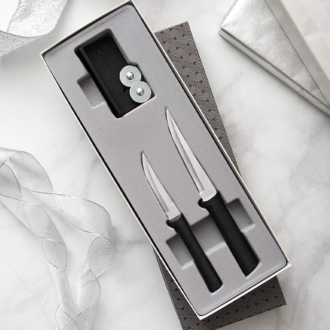 Rada Cutlery Paring Plus Sharpener Set, 3-Piece Knife Set - Image 6