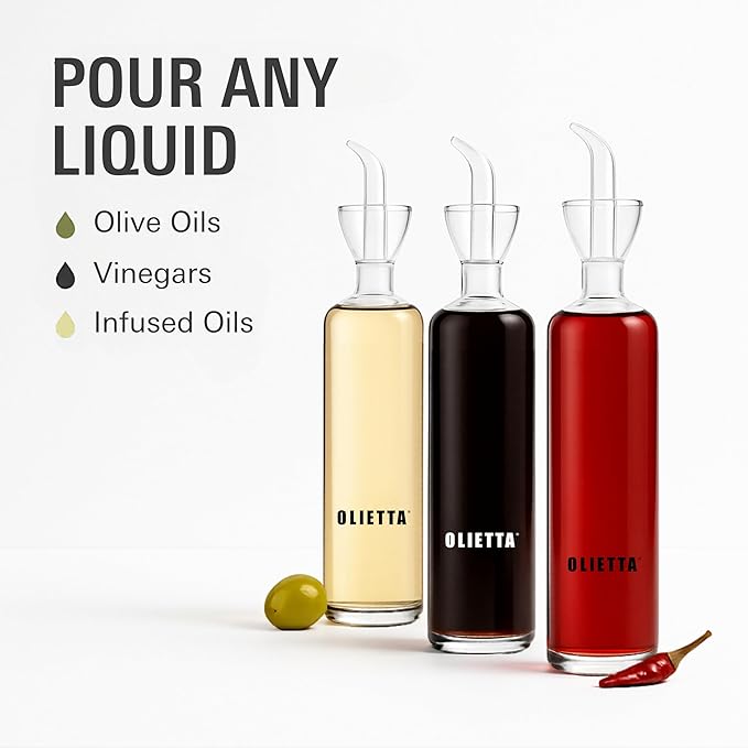 Olietta Oil Dispenser Borosilicate Glass Olive Oil Bottle Multipack Bundle - Image 6