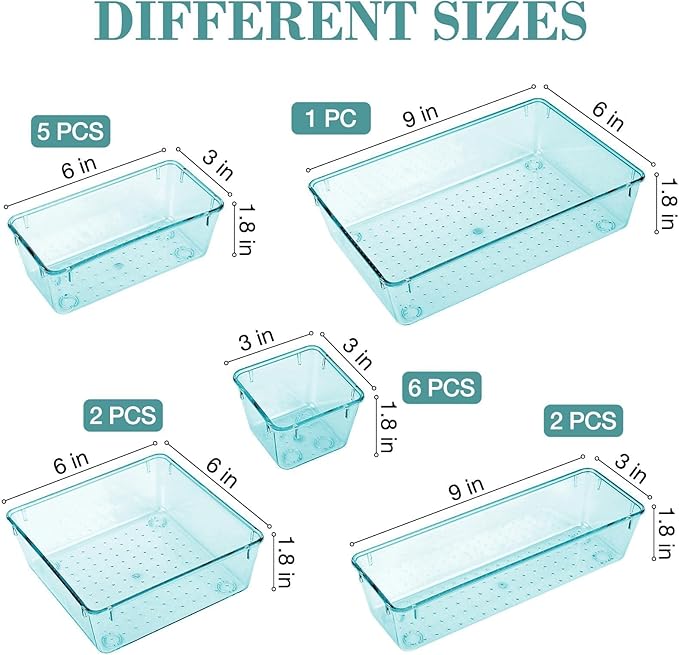 StorMiracle 16 PCS Drawer Organizer Set, 5 Varied Size Bathroom and kitchen - Image 2