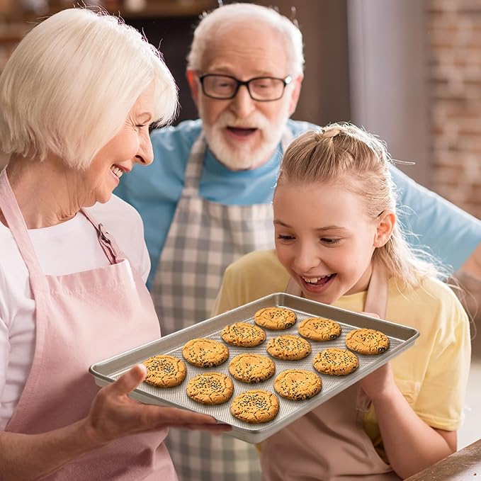 GIUOIDUO 2 Pack Half Sheet Baking Pans, Commercial Quality Baking Sheet Pan Set - Image 6