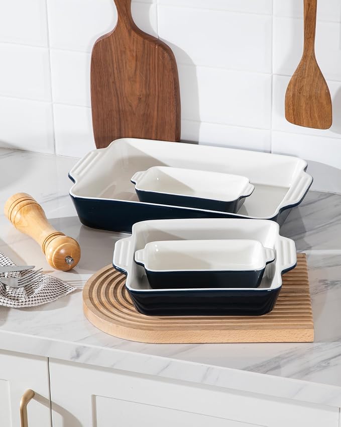 Sweejar Ceramic Bakeware Set of 4, Casserole Dishes - Image 4