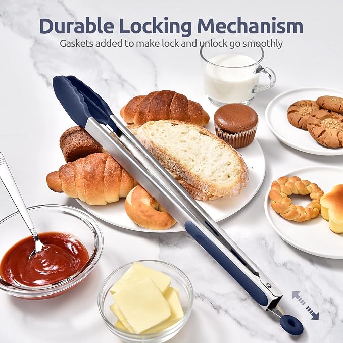 600ºF Heat Resistant Kitchen Tongs: U-Taste 16 in Extra Long Large Silicone - Image 7