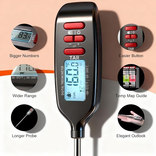 Antonki Meat Thermometer Digital, Smart Instant Read Food Thermometer - Image 4