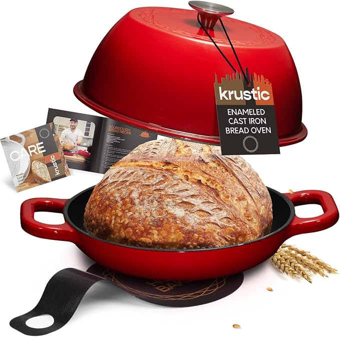 Krustic Enameled Cast Iron Dutch Oven by Unknown